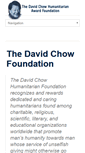 Mobile Screenshot of davidchowfoundation.org