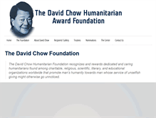Tablet Screenshot of davidchowfoundation.org
